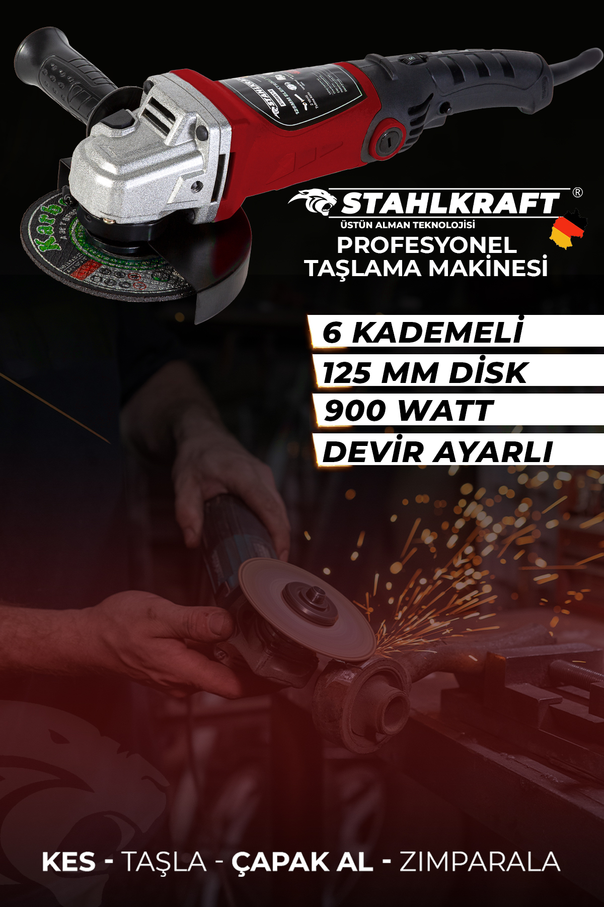 STAHLKRAFT STH 9851 K 12000w Spiral Taşlama